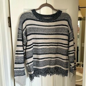 Lulus Blue & white knit sweater